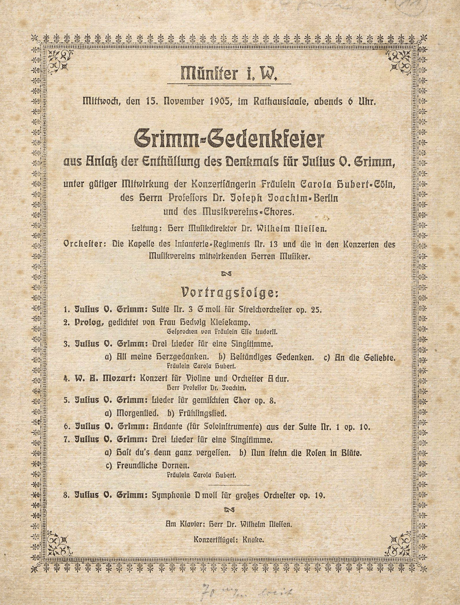 Grimm-Gedenkfeier
