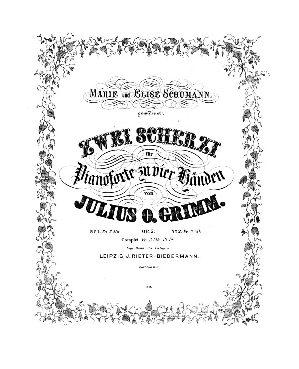 Titelblatt op. 5