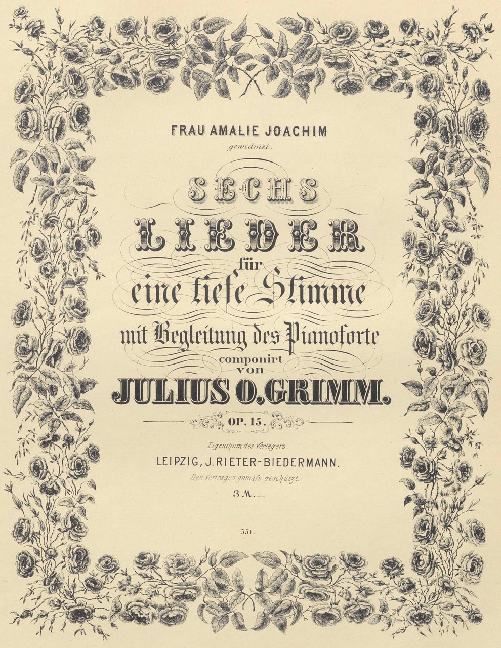 Titelblatt op. 15
