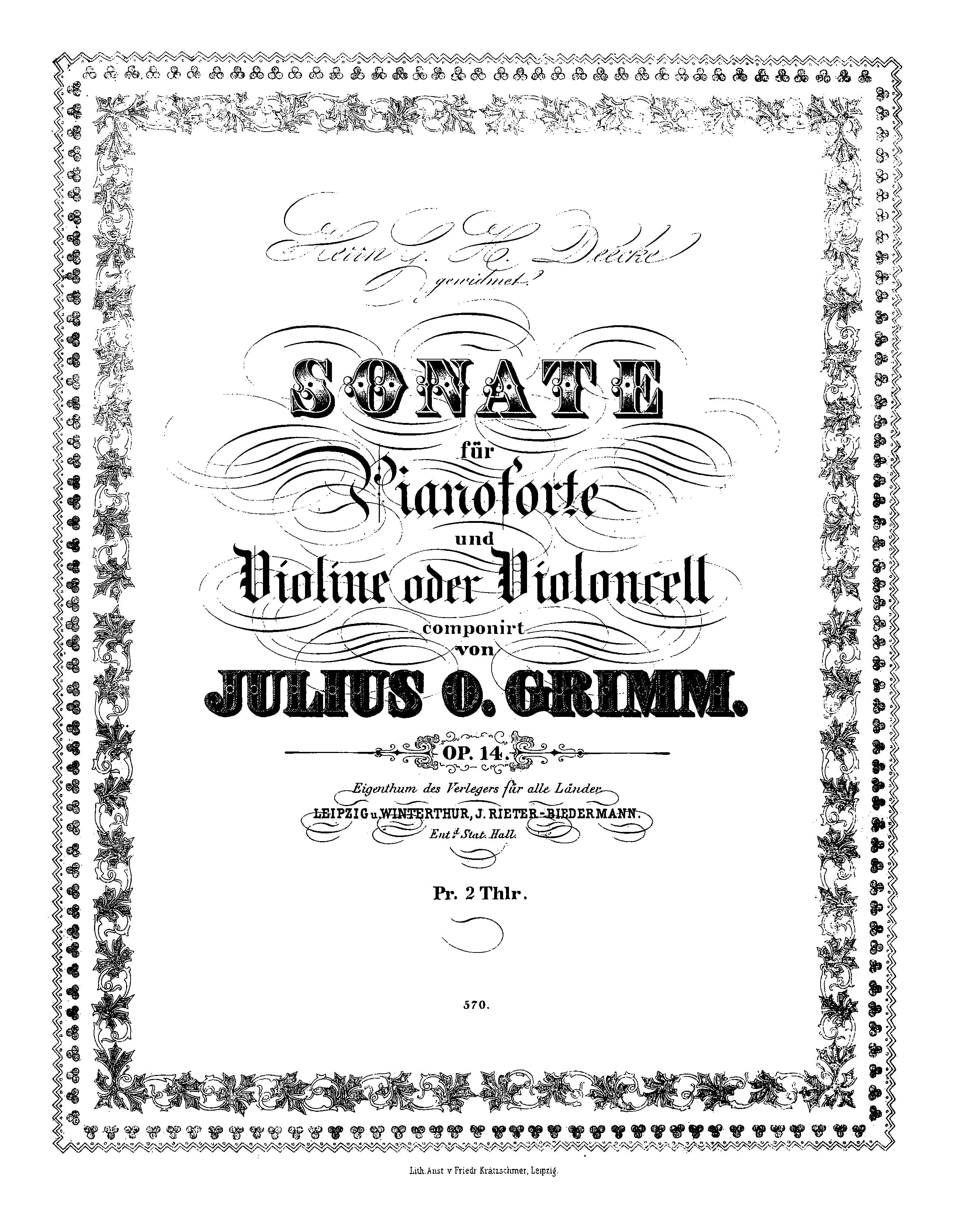 Sonate op. 14